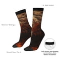 thumbnail image 4 of KLL Cool Flame Lion A Print Cool Socks Men's Women's Crew Socks Funny Crazy Novelty Stockings, 4 of 6