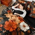 thumbnail image 4 of Homewish Boys Girls Chic Floral Flowers Twin Bedding Sets 7-Piece,Exotic Style Bedding Comforter Set Microfiber,Vintage Aesthetic Breathable Sheet Sets,Super Cozy Room Decor,Reversible, 4 of 8
