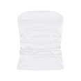 thumbnail image 4 of WHLBF Tank Tops for Women Sleeveless Solid Color Trend Chest Hugging Backless Strapless Camisole White XL, 4 of 8