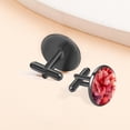 thumbnail image 6 of Petal Flower Elegant Cufflink Set for Formal Attire, Made of Stainless Steel, Ideal for Weddings and Business Meetings, Includes Cufflinks and Shirt Clip, 6 of 6