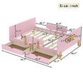 thumbnail image 7 of Miniyam Full Bed with Storage Drawers, Guardrails, Footboard Shelf & Side Hooks for Kid, Pink, 7 of 7