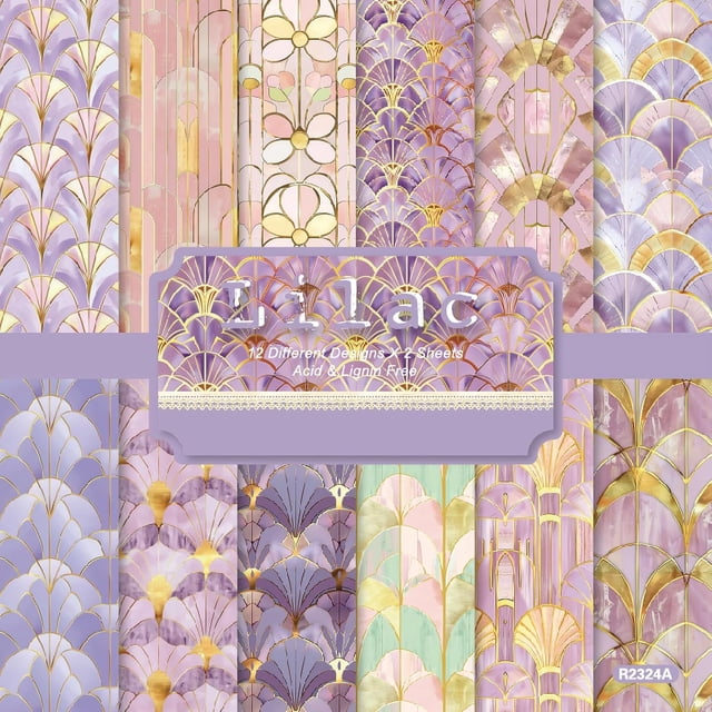 ZOUSSIQI 24 Sheets 6" x 6" Vintage Scrapbook Paper Single-Sided Pattern Cardstock for Scrapbooking (R2324A) CA919-15125