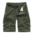 thumbnail image 2 of Clearance Mens Shorts, Men's Summer Fashion Solid Color Casual Shorts Multi-Pocket Cargo Shorts, 2 of 6