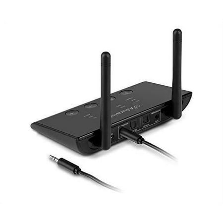 Aluratek - Bluetooth Wireless Audio Transmitter and Receiver for TVs - Black