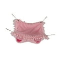 thumbnail image 1 of Hamaca de doble capa para mascotas pequeñas, hamaca de felpa doble para hurones, hámster, loros, conejillos de indias, color rosa, 1 of 13
