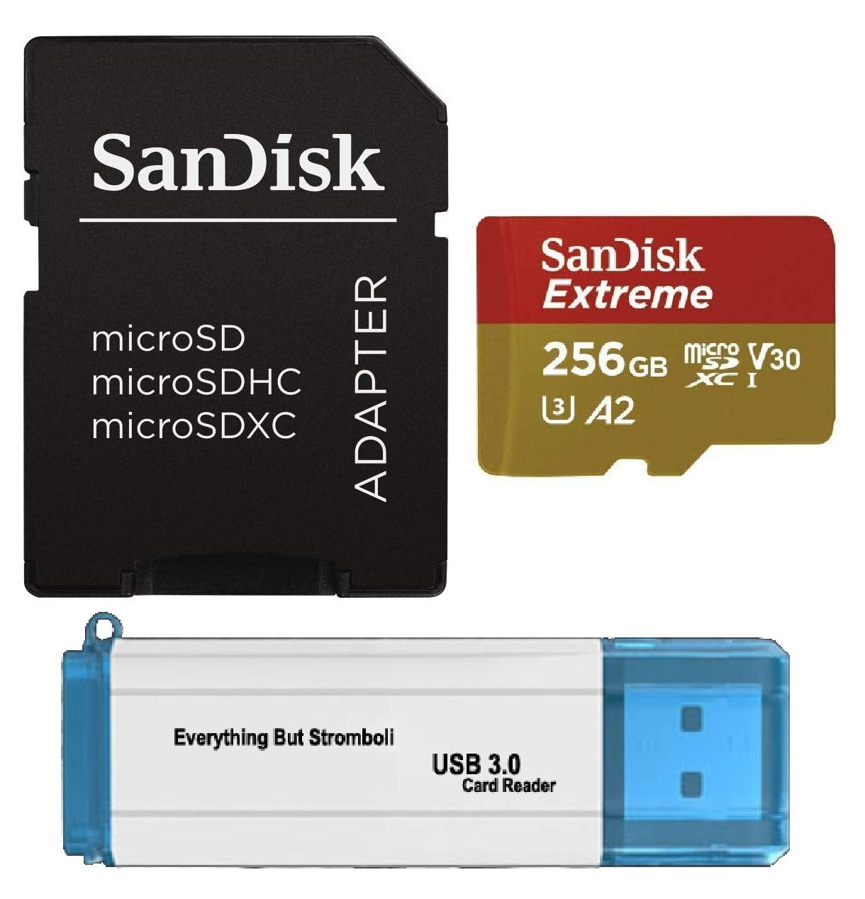 Sandisk 256gb Micro Sdxc Memory Card Extreme Works With Gopro Hero 7 Black Silver Hero7 White Uhs 1 U3 A2 With 1 Everything But Stromboli Tm 3 0 Micro Sd Card Reader Walmart Com Walmart Com