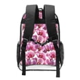 thumbnail image 2 of Sikiie Orchids Flowers Clear Backpack, Transparent Bookbag for School for Women Men, Capacity Clear Bag for College, Travel, 2 of 7