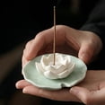 thumbnail image 1 of shyuyusa Ceramic Lotus Incense Holder, Creative Home Aromatherapy Ornament, 1 of 1