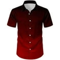 thumbnail image 4 of hotojiny Men Satin Silk Shirt Stylish Gradient Short Sleeve Button Down Shirt Summer Tops Party Wedding Clubwear S-5XL, 4 of 7