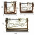 thumbnail image 2 of Terrarium Creative Hydroponic Plant Transparent Vases Flower Pot Wooden Frame Glass Table Plant Home Bonsai Embellishment, 2 of 9