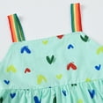 thumbnail image 5 of Lilgiuy Baby Girl Summer Clothes Toddler Kids Baby Girls Fashion Cute Sleeveless Sweet Heart Rainbow Print Slip Dress, 5 of 5