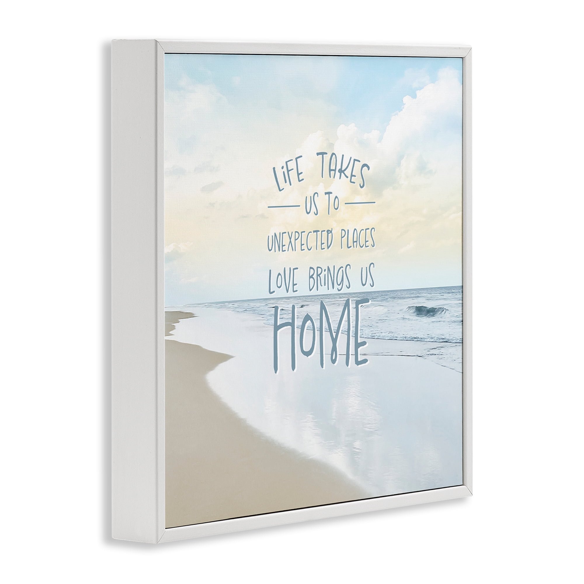 Stupell Industries Love Brings Us Home Inspiration White Framed Giclee Art, design by Natalie Carpentieri