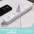 thumbnail image 3 of Protector contra sobretensiones Philips SPP3563W/37 de 4 salidas 450J con cable de 1,2 m, 3 of 6