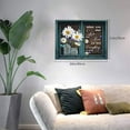 thumbnail image 3 of Rustic Flower Wall Art Daisy In The Window Inspirational Quotes Canvas Prints Farmhouse Floral Wall Decor Modern Artwork Framed Home Decoration For Living Room Bedroom Bathroom 12x16inch, 3 of 6