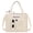 Beige, variant on SUOSDEY Corduroy Tote Bag with Laptop Compartment&Cup Holder,Multipocket Work Tote for College,Teacher,Travel Crossbody Handbag