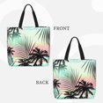 thumbnail image 4 of Sigee Tropical Summer Palm Print Large Capacity Zippered Tote Bag - Durable, Stylish and Versatile for Everyday Use, 4 of 9
