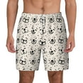 thumbnail image 2 of Picia DOGS FACE pattern Mens Swim Trunks with Compression Liner Stretch Beach Shorts Quick Dry with Zipper Pockets No-Chafing Board Shorts-XX-Large, 2 of 9