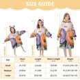 thumbnail image 4 of FORMRS Wearable Blanket Hoodie with Sleeves for Kids Cozy Flannel Sweatshirt, Bright Flowers, 4 of 7
