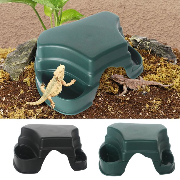 Happy Date Reptile Cave Resin Rock Basking Platform Hiding Habitat Fish