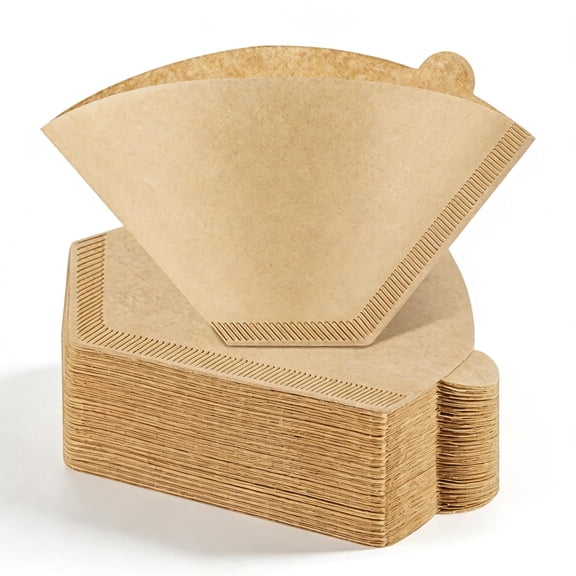 200 Count #4 Cone Coffee Filters, Unbleached Natural 4 Filters Paper Filters Replacement Cone Coffee Filters for Pour Over and Drip Coffee Maker
