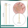 thumbnail image 2 of 160 piezas de pasadores de cabeza de acero inoxidable 304 de 30 mm (1,1 pulgadas), accesorios de calibre 21 (0,7 mm), pasador de ojo abierto, 2 of 9