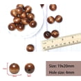 thumbnail image 4 of Wooden Beads 20mm Brown Round Wood Beads Dark Color Loose Spacer Beads with 4mm Hole for Craft / Farmhouse Decor/ Jewelry Making/Home Wall Decor, 40Pcs, 4 of 5