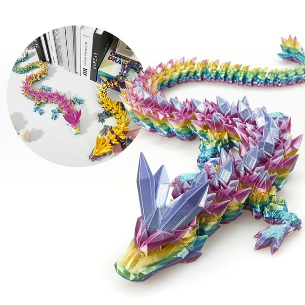 Dragon Toy Dak Haan 30 dragón grande de cristal impreso en 3D
