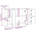 thumbnail image 4 of vidaXL Sideboards 3 pcs Concrete Grey Engineered Wood, 4 of 5