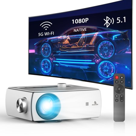 NexiGo PJ10 LCD Projector, 220 ANSI Lumens, Native 1080P, Bluetooth 5.1, Dolby_Audio Support