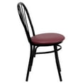 thumbnail image 6 of Flash Furniture 2 Pk. HERCULES Series Fan Back Metal Chair - Burgundy Vinyl Seat, 6 of 8