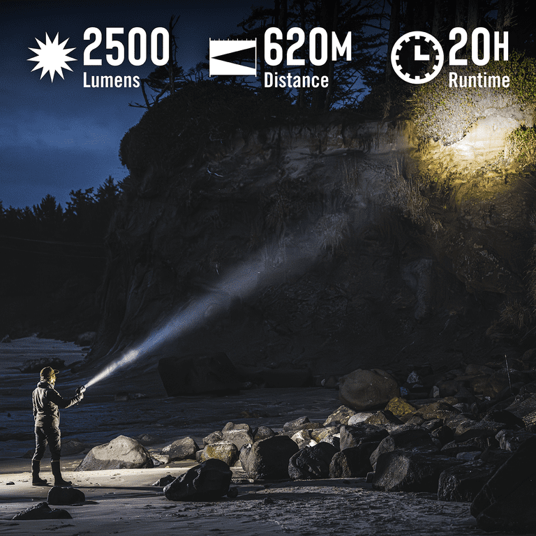 Coast LS20R 2500 Lumen Rechargeable LED Spotlight, 1/4 Mile Beam
