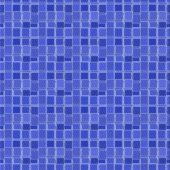 Ahgly Company Indoor Square Patterned Sky Blue Dress Blue Area Rugs, 5' Square