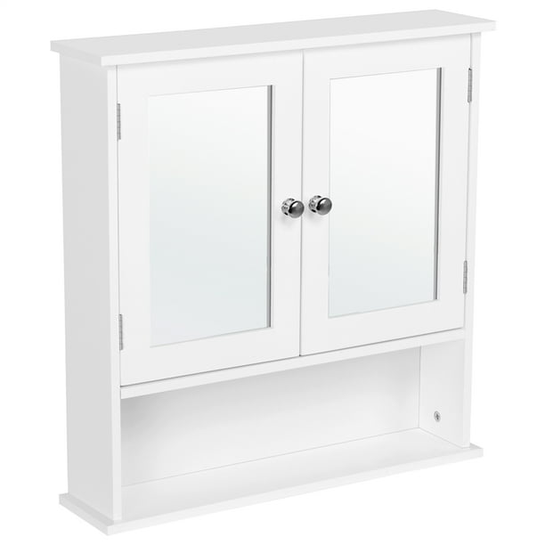 Wooden Wall Mount Medicine Cabinet With Mirror Doors Adjustable Shelf Com - White Wood Wall Mounted Bathroom Cabinet Wooden Wall Mount Medicine Cabinet With Mirror Doors Adjustable Shelf Com - White Wood Wall Mounted Bathroom Cabinet