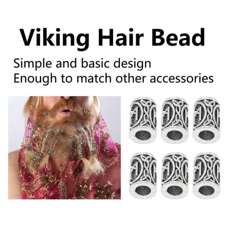 10Pcs Viking Beard Beads for Men Beard, Hair Beard Pendant and  Compass Pendant, DIY Bracelet Jewelry Pendants, Norse Dreadlock Beads Hair  Tube Beads : Beauty & Personal Care