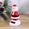 thumbnail image 4 of kurtrusly 3 Pcs Solar Christmas Figure Elk Santa Claus Snowman Figure for Office Desk Car Dashboard Decoration Random Color Base, 4 of 7