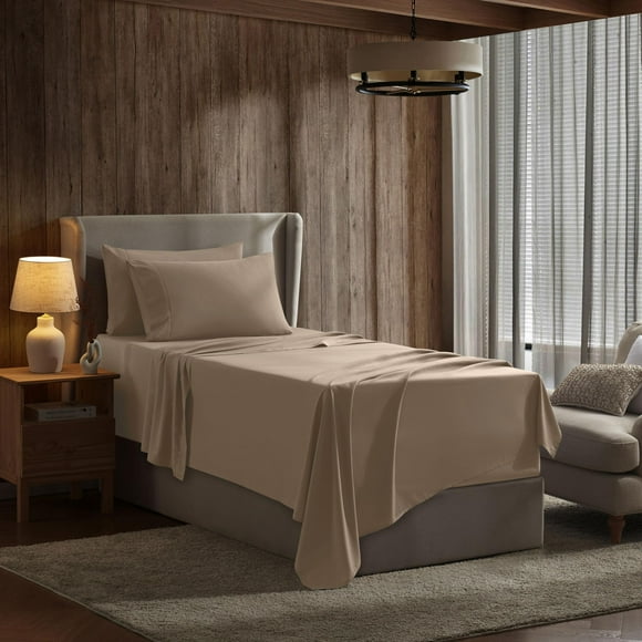 Nestl Twin XL Sheets Set - 3 Piece Twin XL Bed Sheets, Deep Pocket, Hotel Luxury, Extra Soft, Breathable and Cooling, Taupe Twin XL Sheet Set