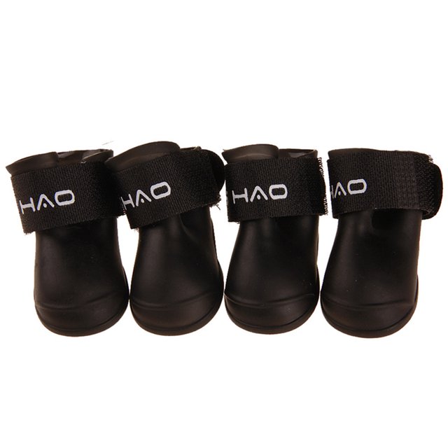 CAROOTU Pet Rain Boots Waterproof Anti-Slip Paw Protection Rain Snow Shoes for Small