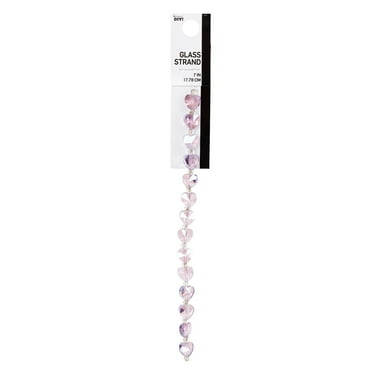 Cousin DIY Light Pink Glass Heart Bead Strand, 10 mm, 14 Piece, Adult, Model 69995926