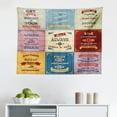 thumbnail image 1 of Saying Tapestry, Find Yourself Colorful Typographical Poster Style Inspirational Words Print, Fabric Wall Hanging Decor for Bedroom Living Room Dorm, 2 Sizes, Yellow Blue and Red, by Ambesonne, 1 of 1