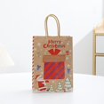 thumbnail image 4 of Christmas Gifts Bags, 4 Pack Medium Size Kraft Paper Bags with Handle for Holiday Gifts, 1 for Each Type, 4 of 7