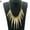 Gold, variant on AYYUFE Women's Multilayer Spike Rivet Tassels Chain Bib Statement Necklace Punk