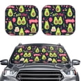 thumbnail image 2 of Kll Avocado Love Windshield Sun Shade 2-Piece Foldable Car Front Window Sunshade For Most Sedans Suv Truck- Small, 2 of 7