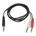 thumbnail image 3 of Cable Macho De 6 35 Mm A Doble Macho De 6 35 Mm Cable Divisor En Y Para Micrófono Funda De Goma Flexible Caja Fuerte Duradera De 5 9 Pies Para Micrófono Para Reproductor De DVD ANGGREK Otros, 3 of 8