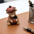 thumbnail image 4 of Figura de vaca de las Tierras Altas escocesas con gaita y sombrero Tam O'Shanter: estatua de resina para decoración del hogar con temática escocesa, para exhibir en el jardín o como regalo para los, 4 of 5