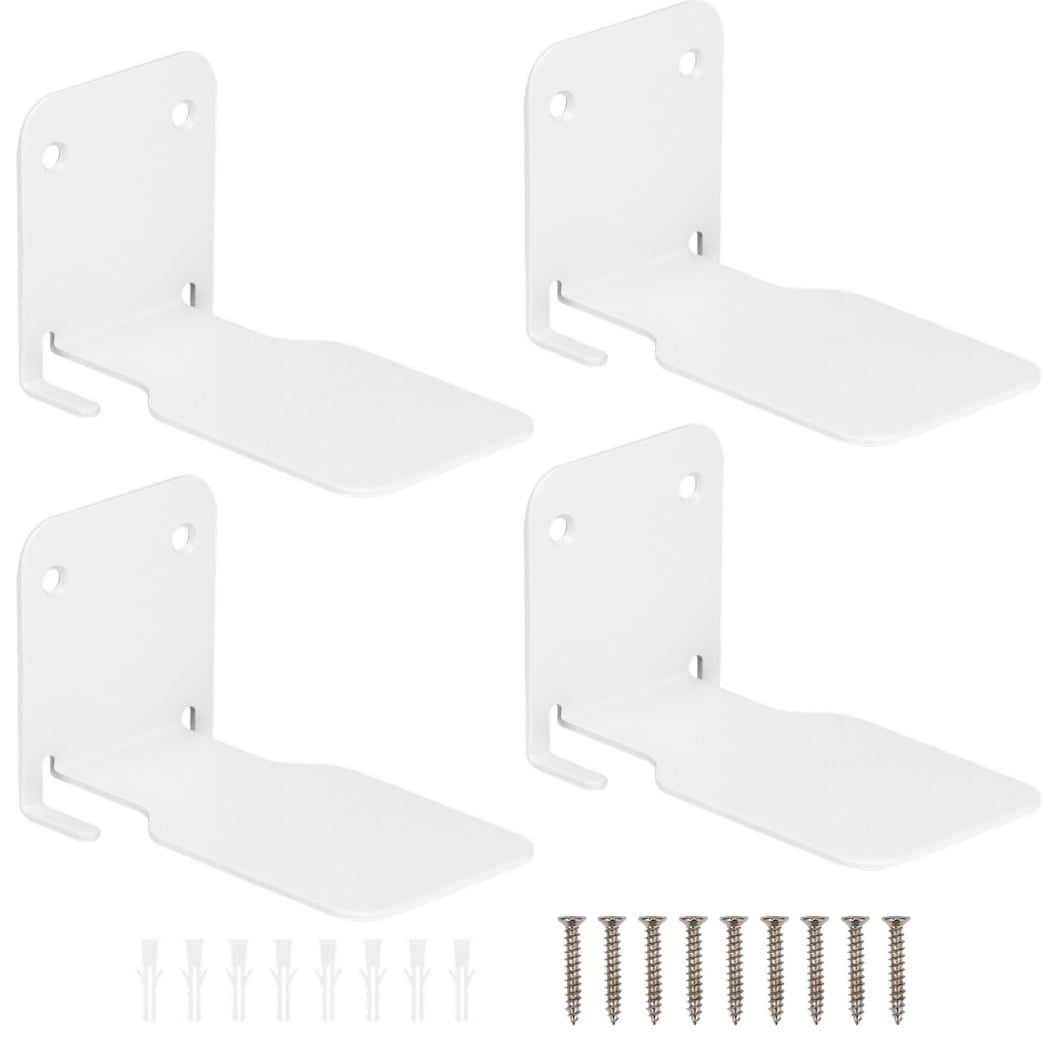 4Pcs Invisible Floating Bookshelves, Wall-Mounted Floating Book Organizers, Heavy-Duty Metal Book Storage Holders, Wall Ledge Shelves for Bedroom, Living Room, Office