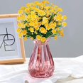 thumbnail image 4 of ZOELNIC 8 Bundles Artificial Daisy Flowers Outdoor Autumn Decoration UV Resistant Fake Flowers Faux Plastic Greenery Shrub Plant Indoor Outside Hanging Home Garden Window Porch Box Decor (Yellow), 4 of 7