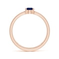 thumbnail image 2 of ANGARA Natural Pear Sapphire Solitaire Parallel Split Shank Ring in 14K Rose Gold for Women (Size-6x4mm) | September Birthstone, Anniversary, Jewelry Gift for Women | Natural Blue Sapphire Ring, 2 of 9