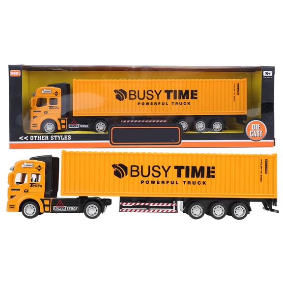 Toys for Kids 3 1: 48 Alloy Container Truck Model Toy Highly Simulation Children Car Toys Vehicle Container Truck Model