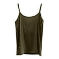 thumbnail image 5 of Green Womens Undershirts, Cotton Women Undershirt Tank Tops, Women's Tops, Tank Top For Women Sleeveless Tops With Built In Bras Shelf Bra Padded Shirt 2024 Casual Tanks Loose Fit, 5 of 5