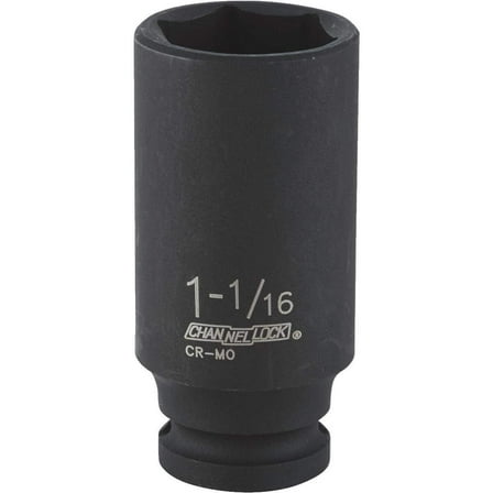 Channellock 1/2" Drive 1-1/16" 6-Point Deep Standard Impact Socket
